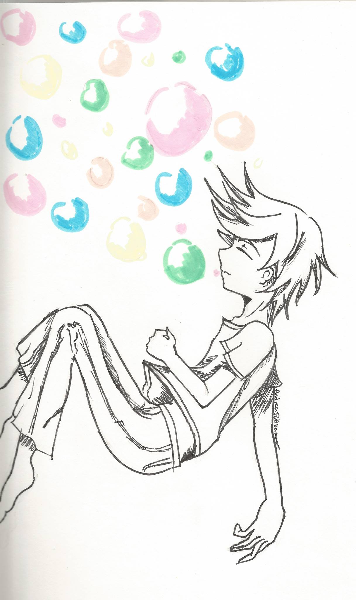 As she heard The Listening Wall sing 'Let Me Go Down' Andrea Puttkammer created this beautiful drawing!