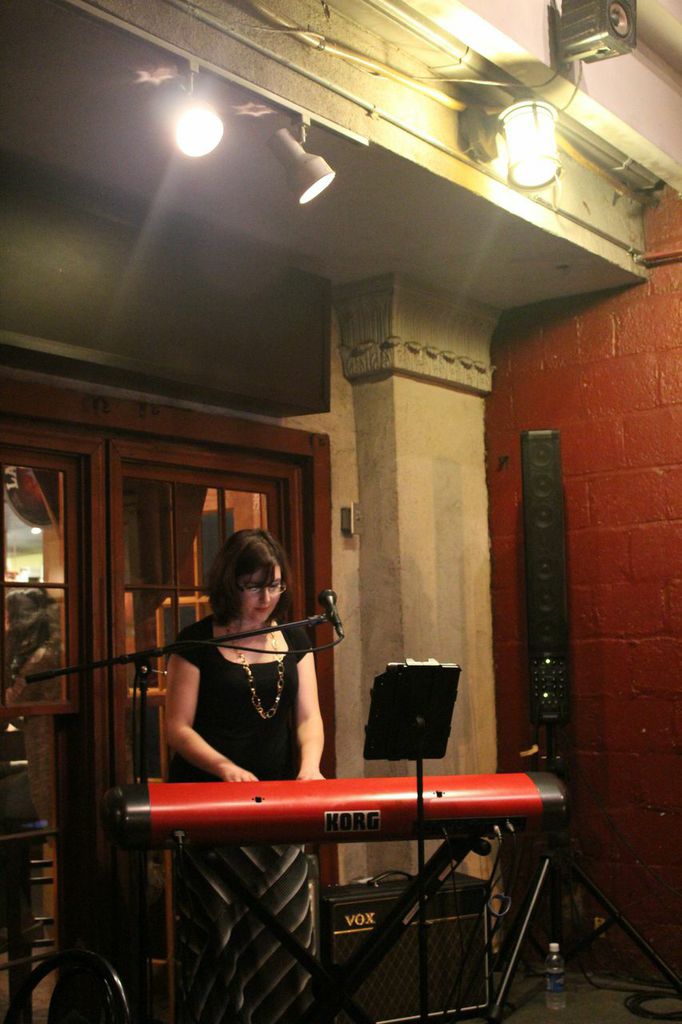 Kathryn is concentrating! Can you see the smoke coming off the keys? ; )